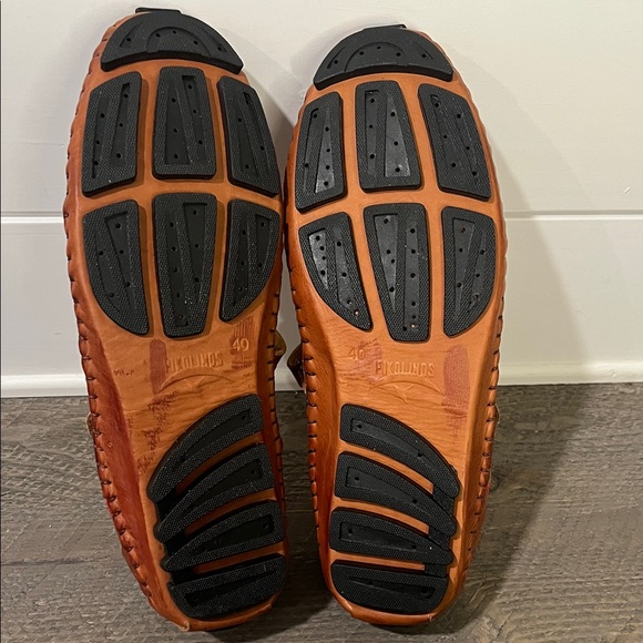 Pikolinos Brown Leather Driving Mary Jane Shoes Hook & Loop Sz EU 40/US 9.5 - Picture 7 of 11